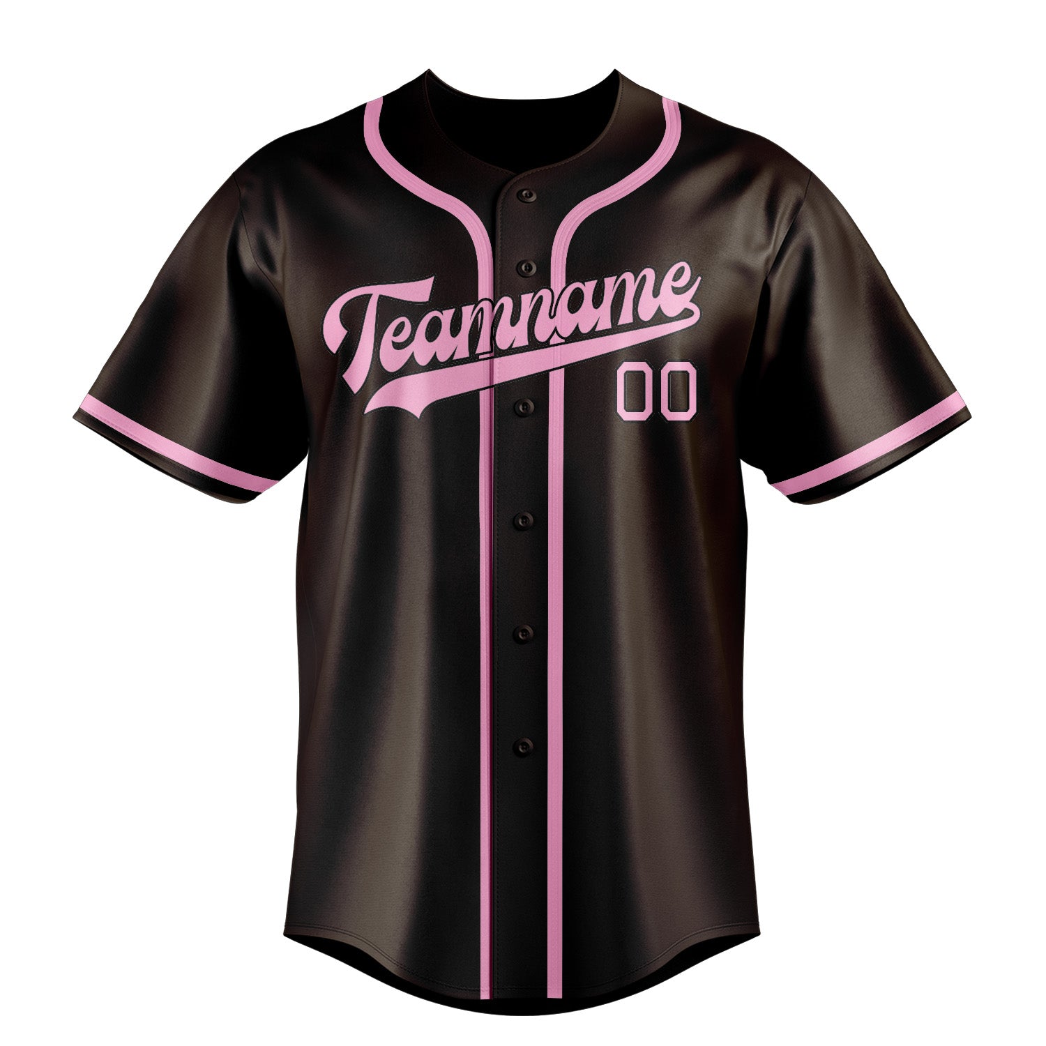 Benutzerdefiniertes Professionelles Braun Rosa Baseballtrikot