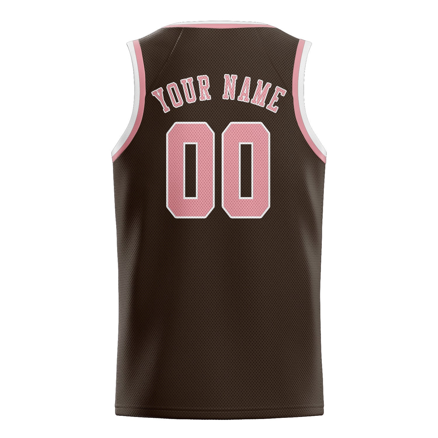 Benutzerdefiniertes Professionelles Braun Rosa Basketballtrikot
