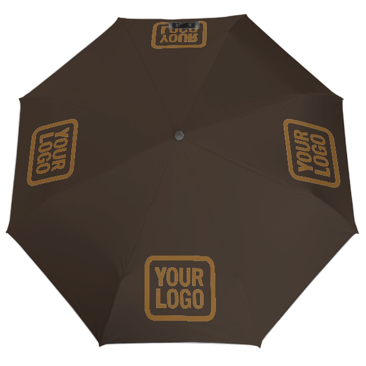 Maßgeschneidertes Braun Khaki Automatik-Regenschirm