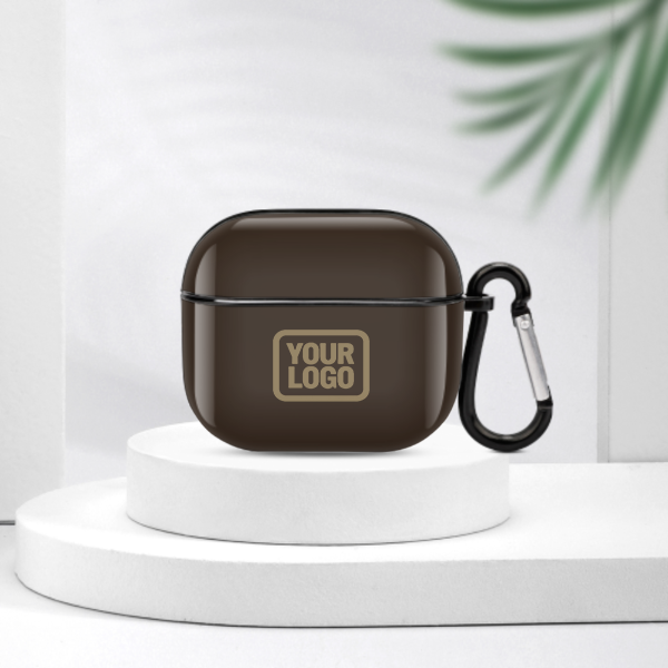 Maßgeschneidertes Braun Hellkhaki AirPods-Hülle (3. Generation)