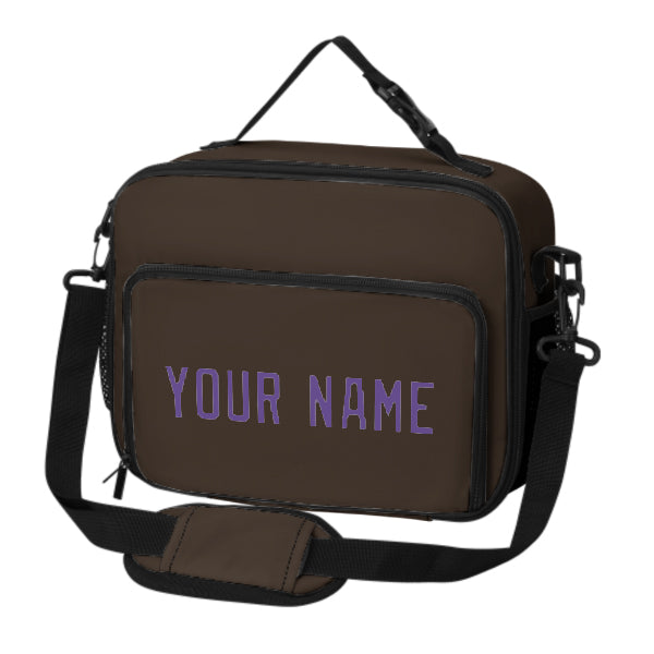 Maßgeschneidertes Braun Light Purple Lunch-Tasche