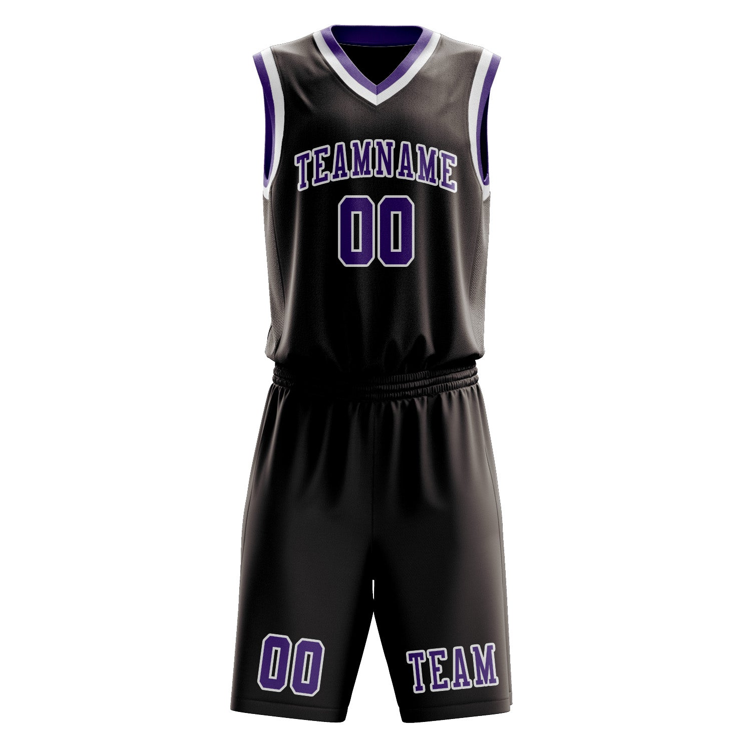 Benutzerdefiniertes Professionelles Braun Lavendel Basketballtrikot-Set