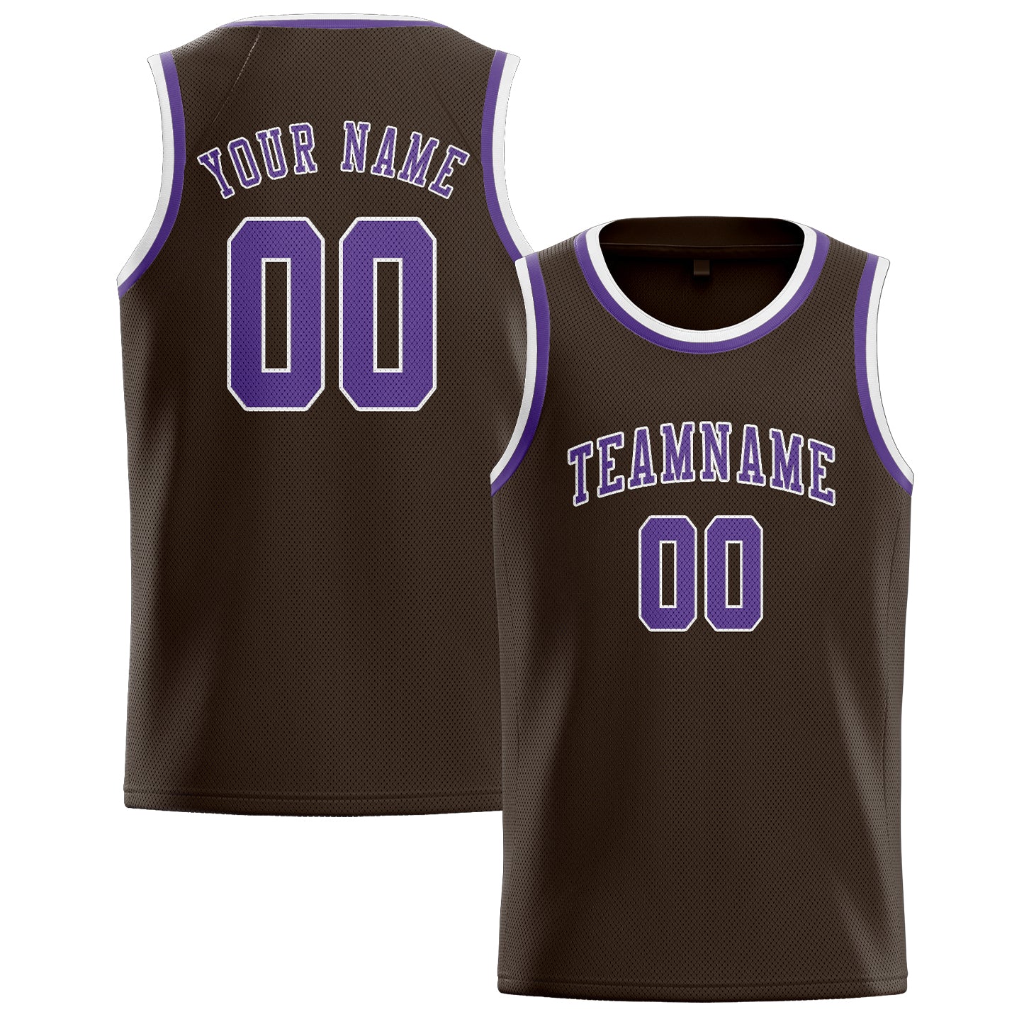 Benutzerdefiniertes Professionelles Braun Lavendel Basketballtrikot
