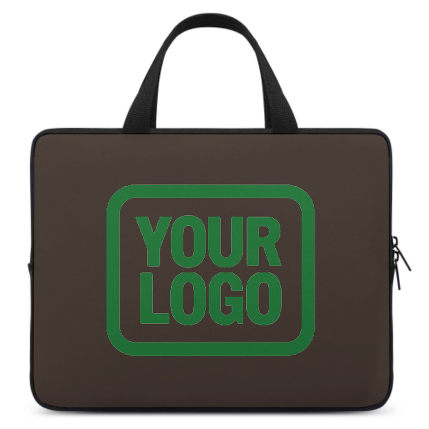 Maßgeschneidertes Braun Emerald Green Laptop Tasche