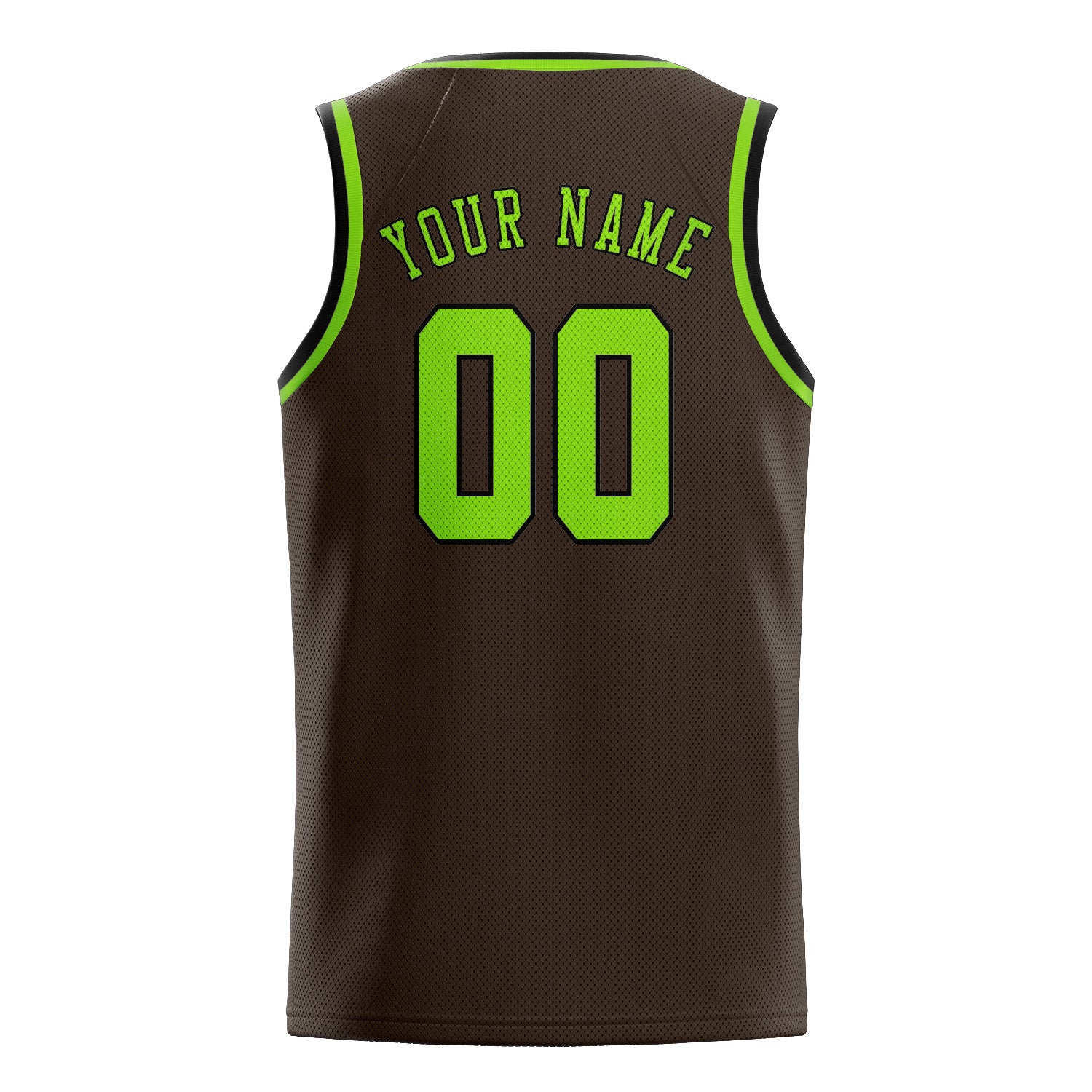 Benutzerdefiniertes Professionelles Braun Smaragdgrün Basketballtrikot