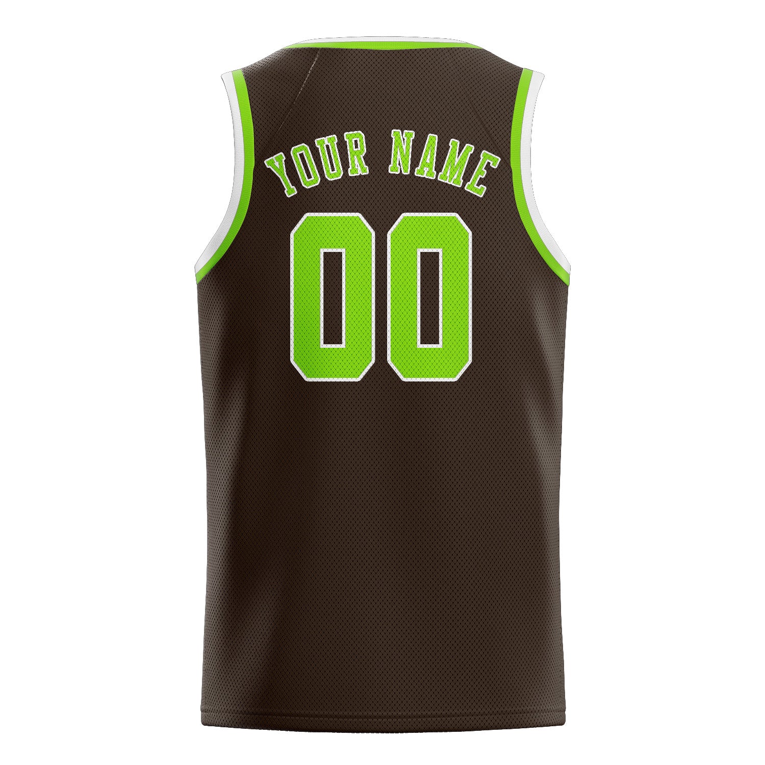 Benutzerdefiniertes Professionelles Braun Smaragdgrün Basketballtrikot
