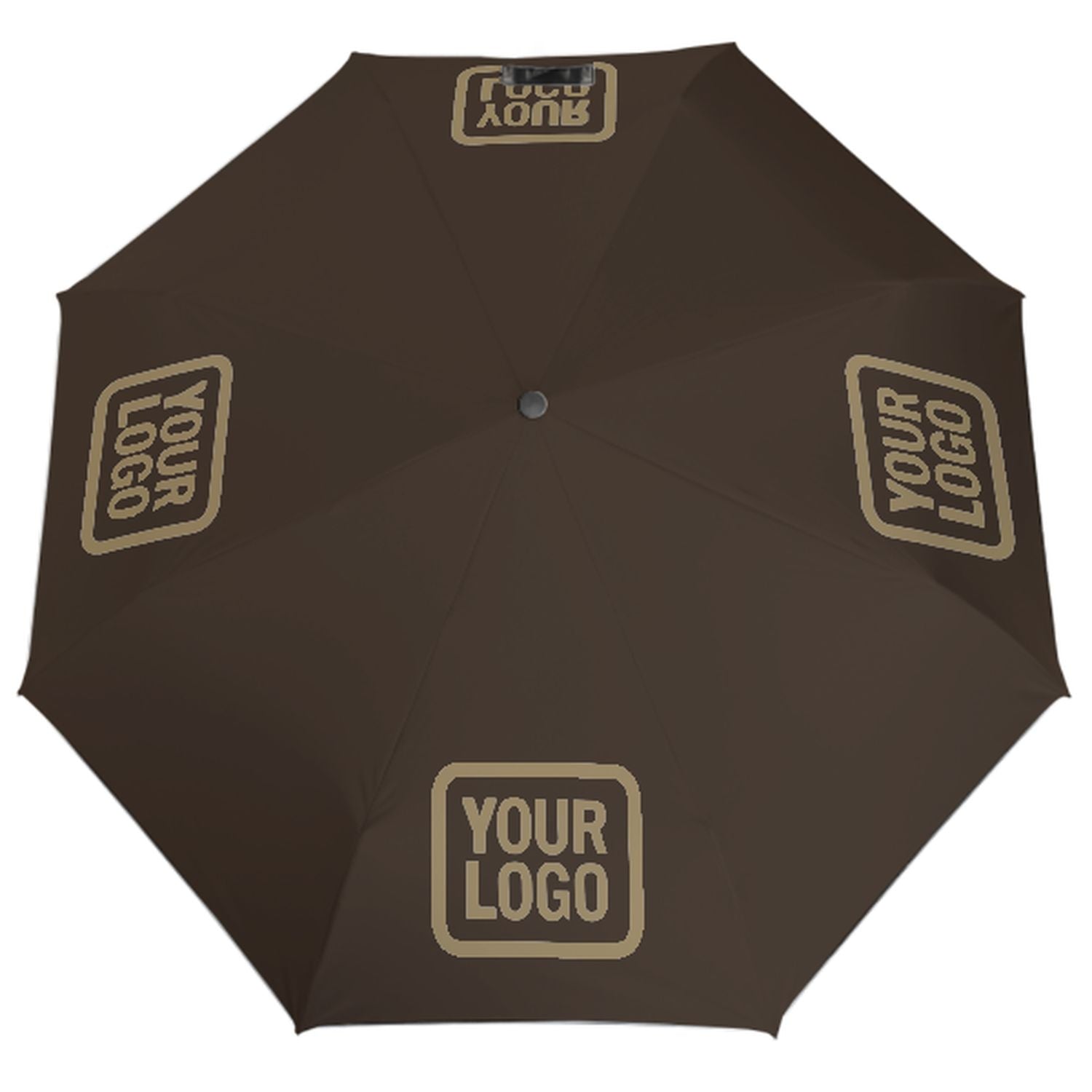 Maßgeschneidertes Braun Hellkhaki Automatik-Regenschirm