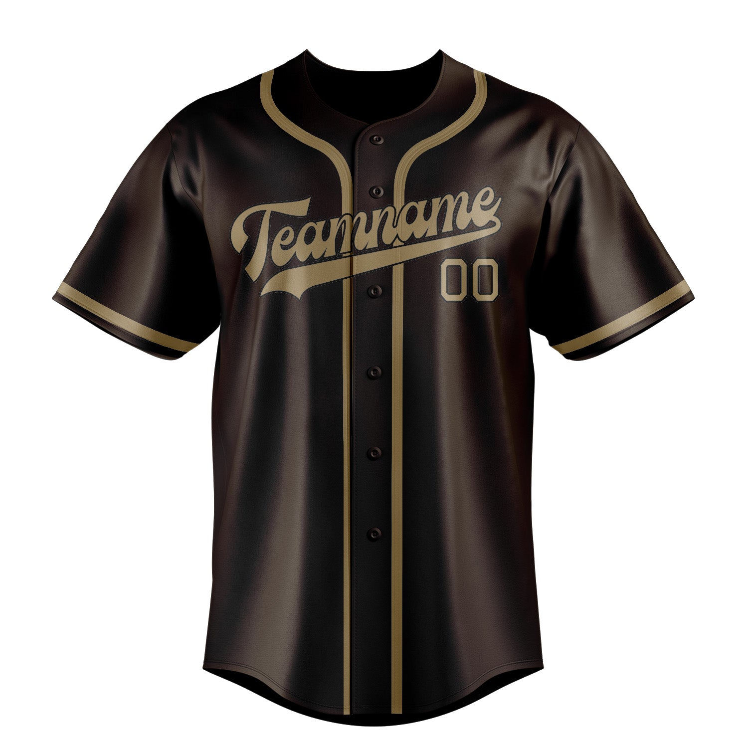 Benutzerdefiniertes Professionelles Braun Hellkhaki Baseballtrikot