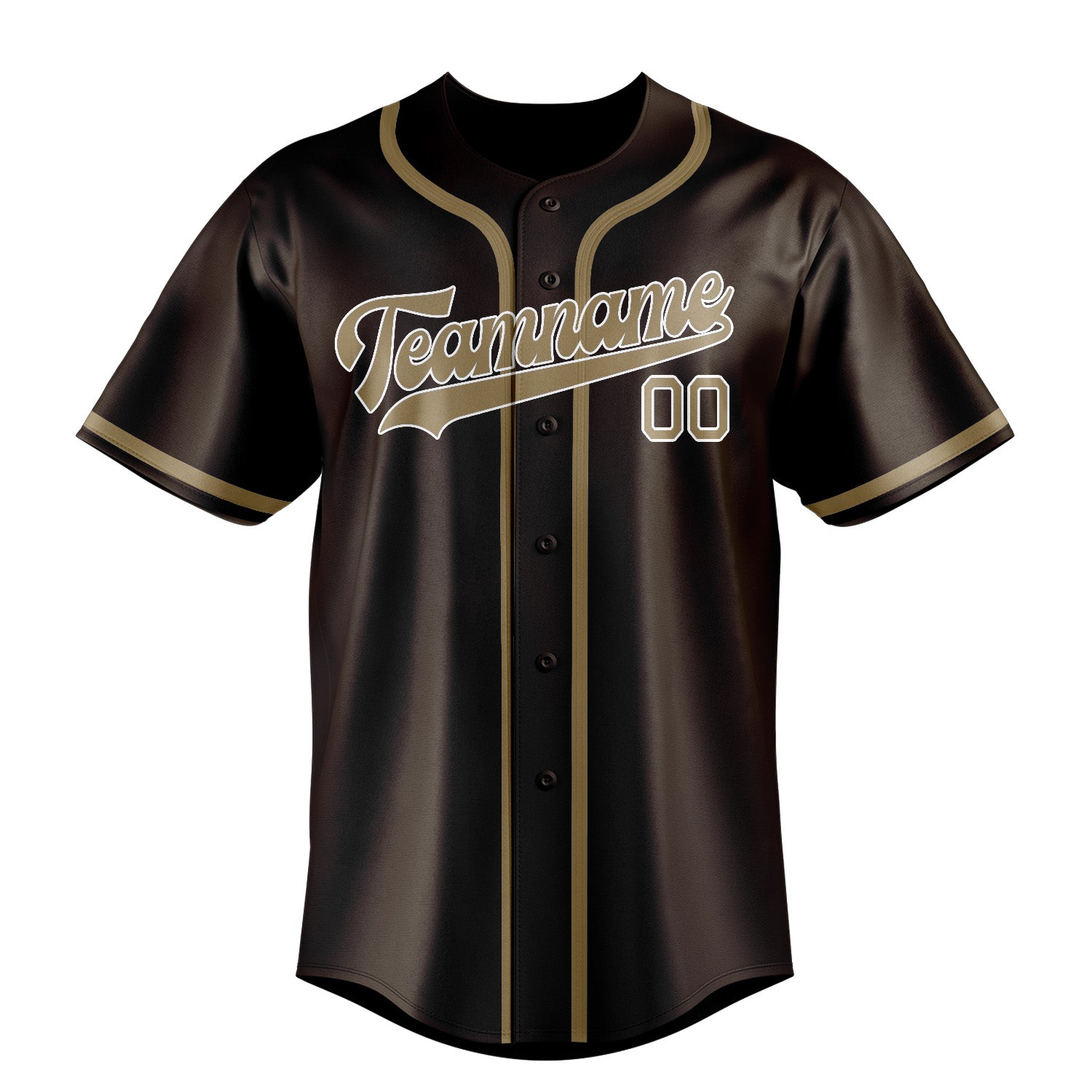 Benutzerdefiniertes Professionelles Braun Hellkhaki Baseballtrikot