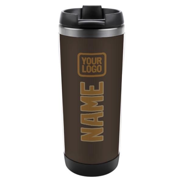 Maßgeschneidertes Braun Khaki Edelstahlbecher