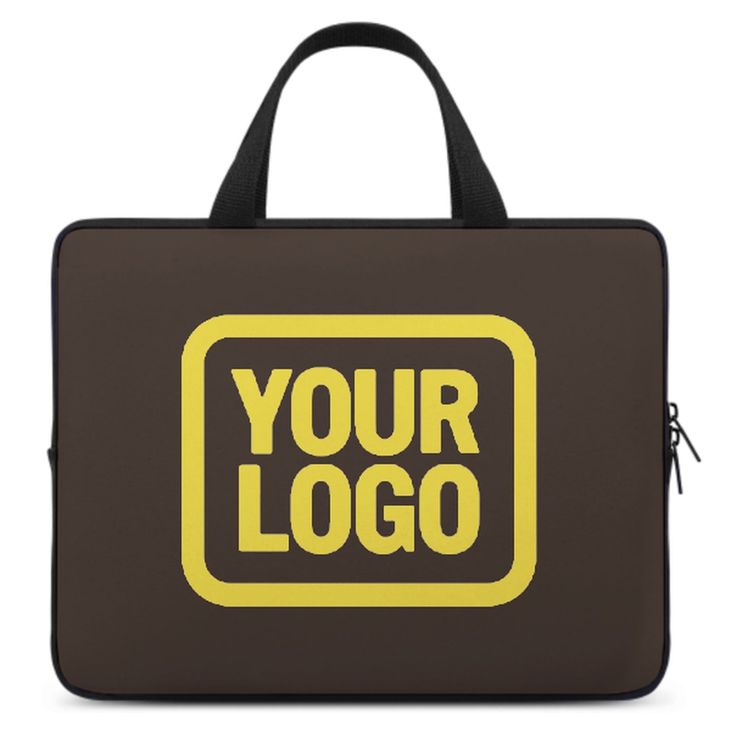 Maßgeschneidertes Braun Light Yellow Laptop Tasche