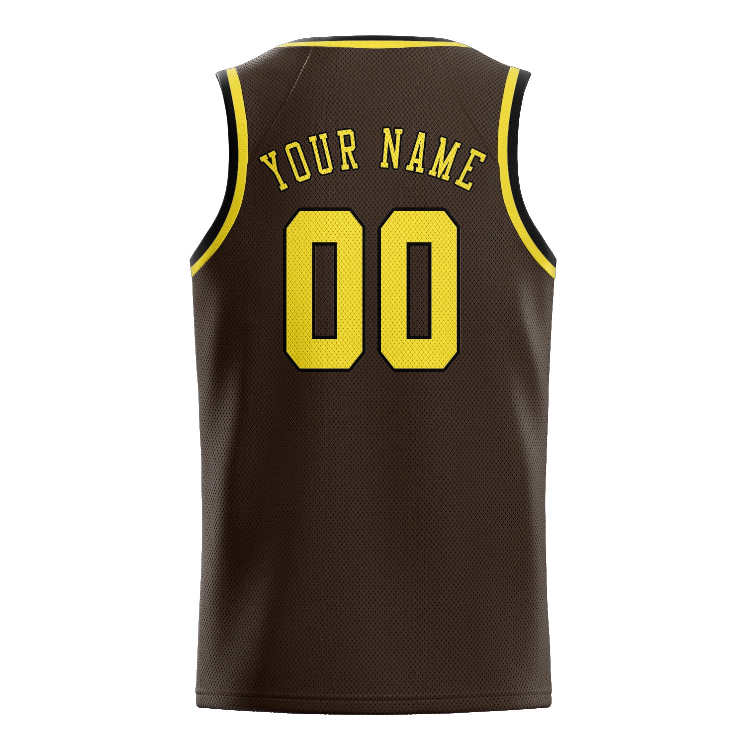 Benutzerdefiniertes Professionelles Braun Blassgelb Basketballtrikot