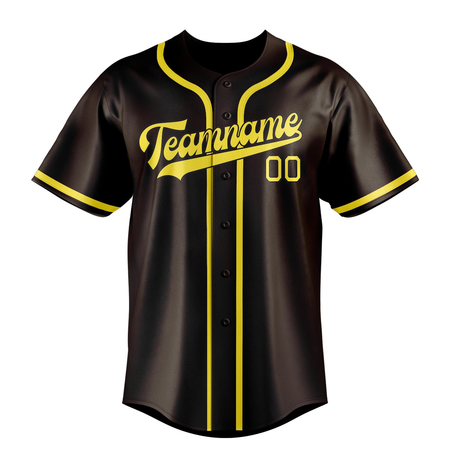 Benutzerdefiniertes Professionelles Braun Blassgelb Baseballtrikot