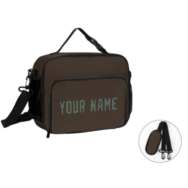 Maßgeschneidertes Braun Blue Green Lunch-Tasche