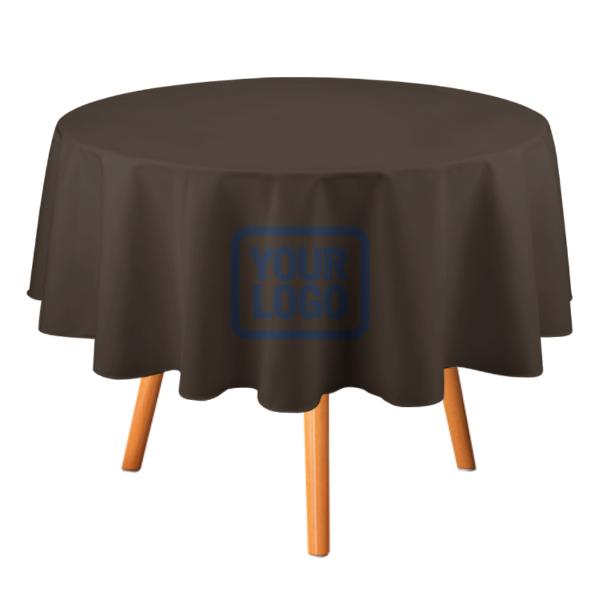 Tovaglia rotonda blu navy marrone su misura