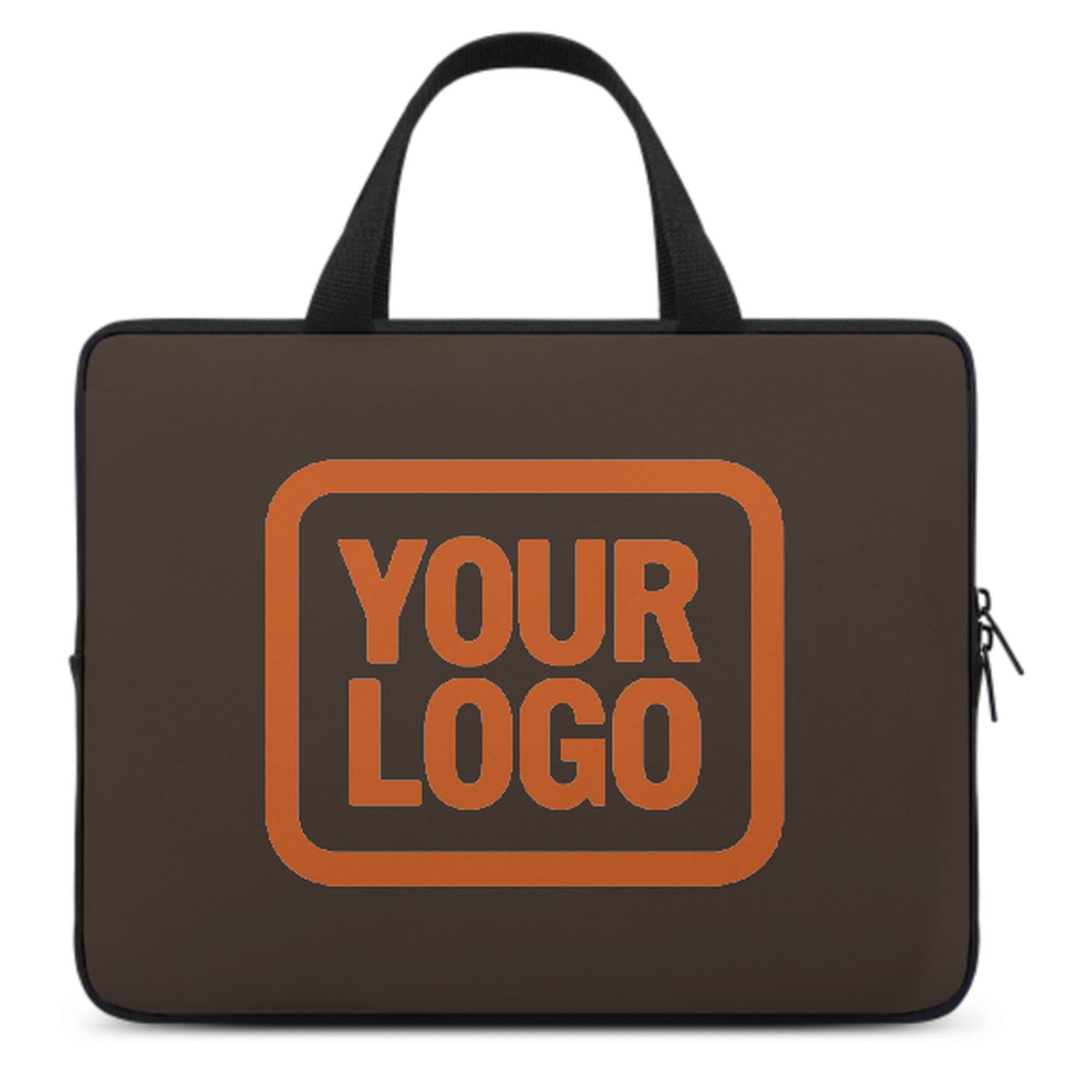 Maßgeschneidertes Braun Orange Laptop Tasche