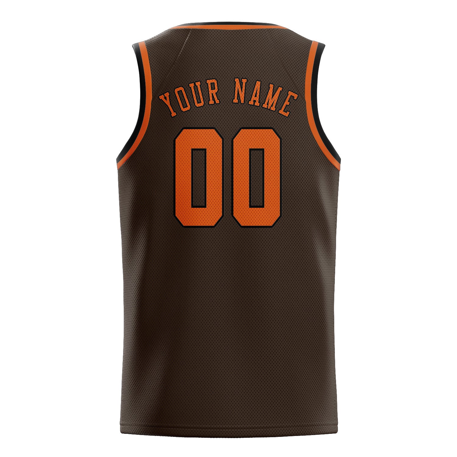 Benutzerdefiniertes Professionelles Braun Orange Basketballtrikot