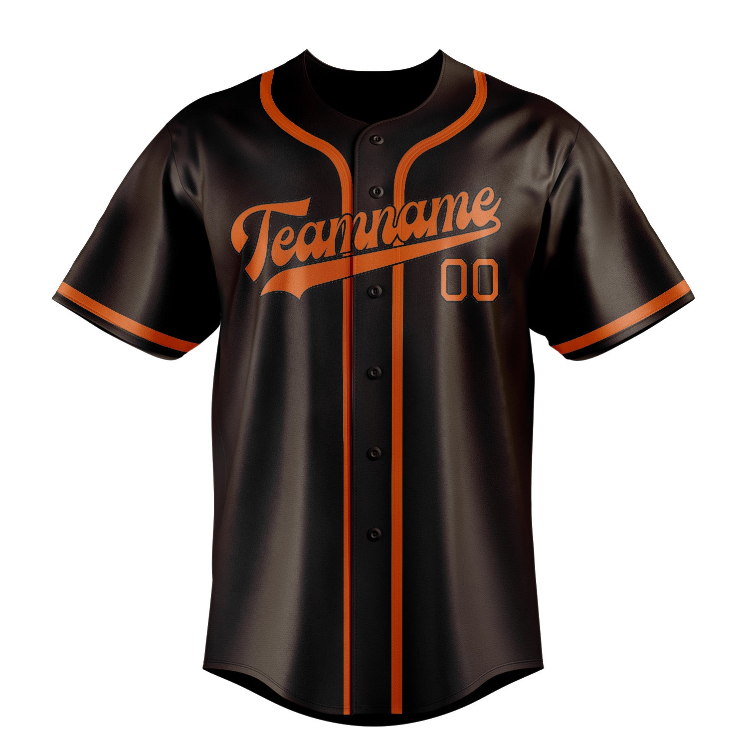 Benutzerdefiniertes Professionelles Braun Orange Baseballtrikot