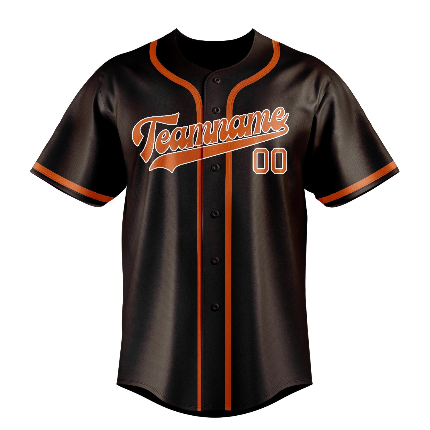 Benutzerdefiniertes Professionelles Braun Orange Baseballtrikot