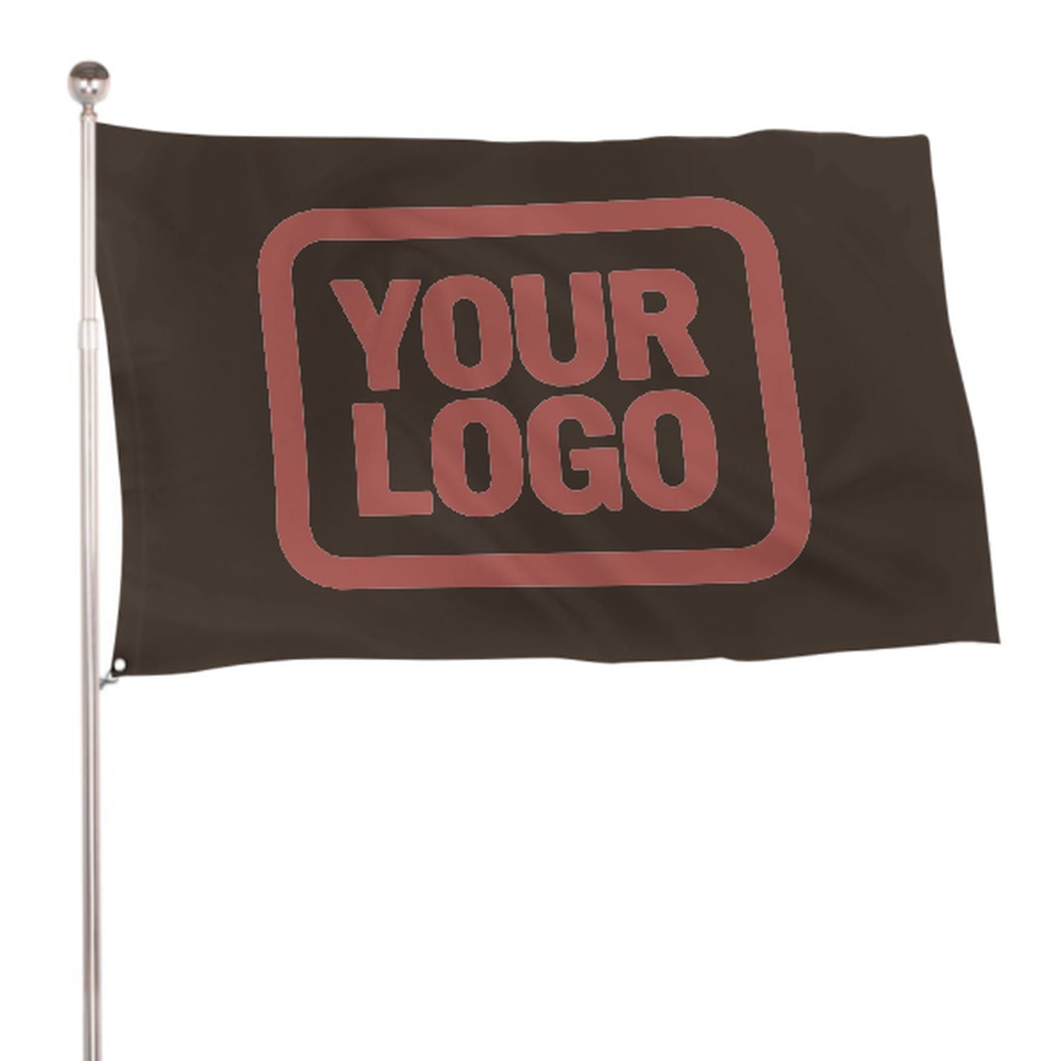 Maßgeschneidertes Braun Kupferrose Flagge