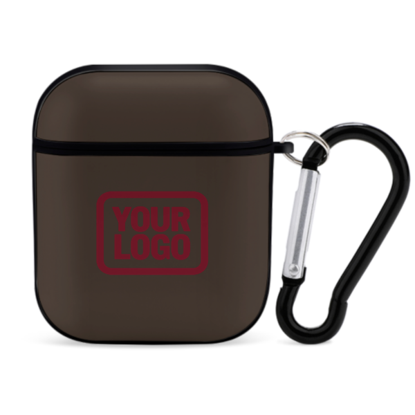 Maßgeschneidertes Braun Karmesinrot AirPods-Hülle