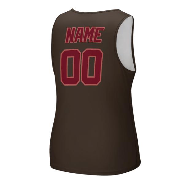 Maßgeschneidertes Braun Karmesinrot Herren Tanktop