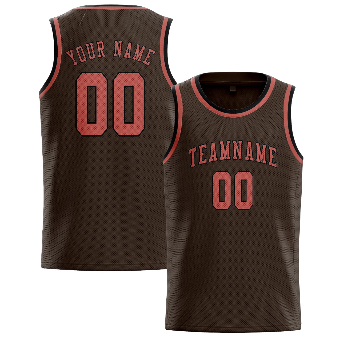 Benutzerdefiniertes Professionelles Braun Kupferrose Basketballtrikot