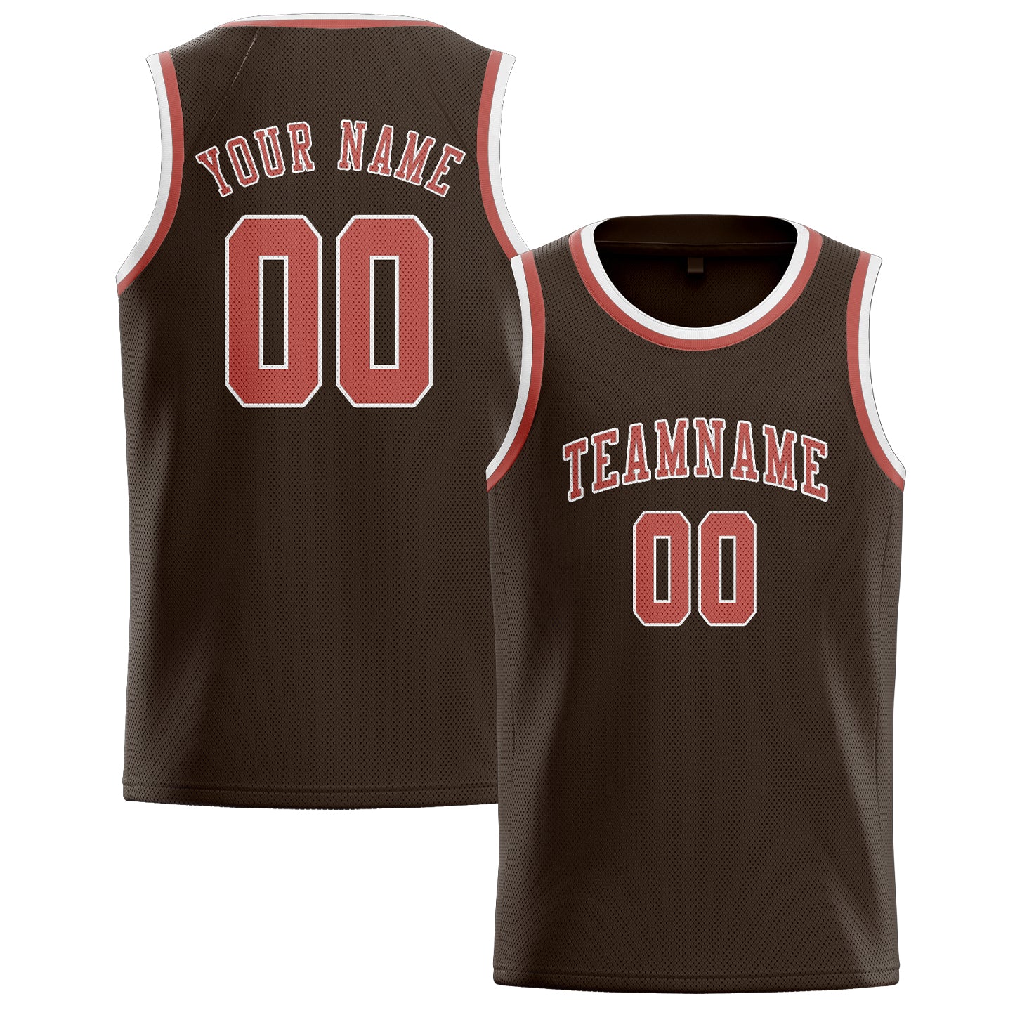 Benutzerdefiniertes Professionelles Braun Kupferrose Basketballtrikot