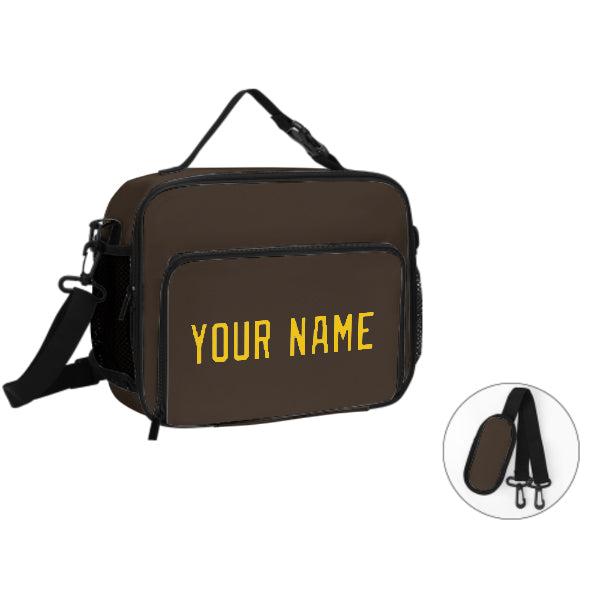 Maßgeschneidertes Braun Gold Lunch-Tasche