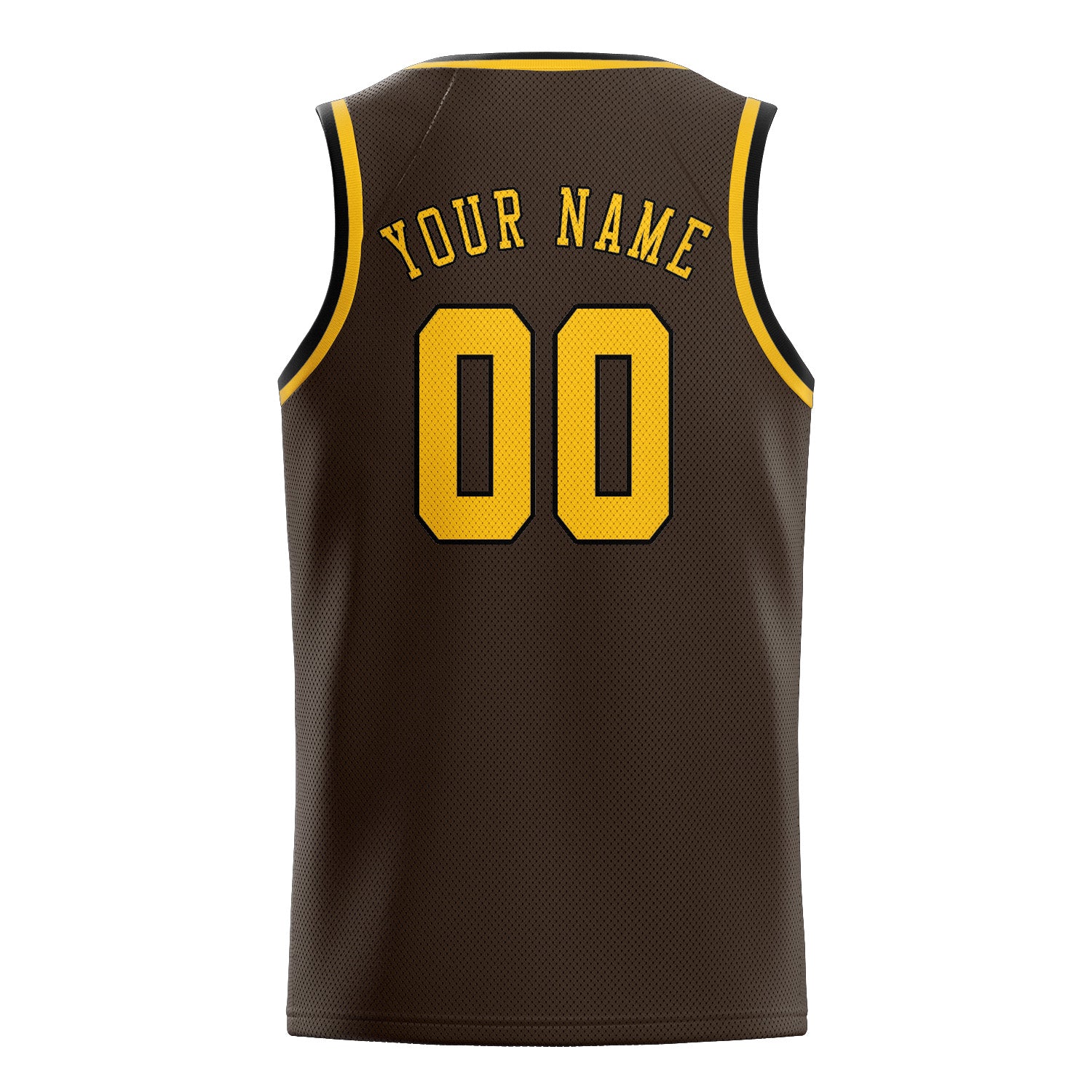 Benutzerdefiniertes Professionelles Braun Gold Basketballtrikot