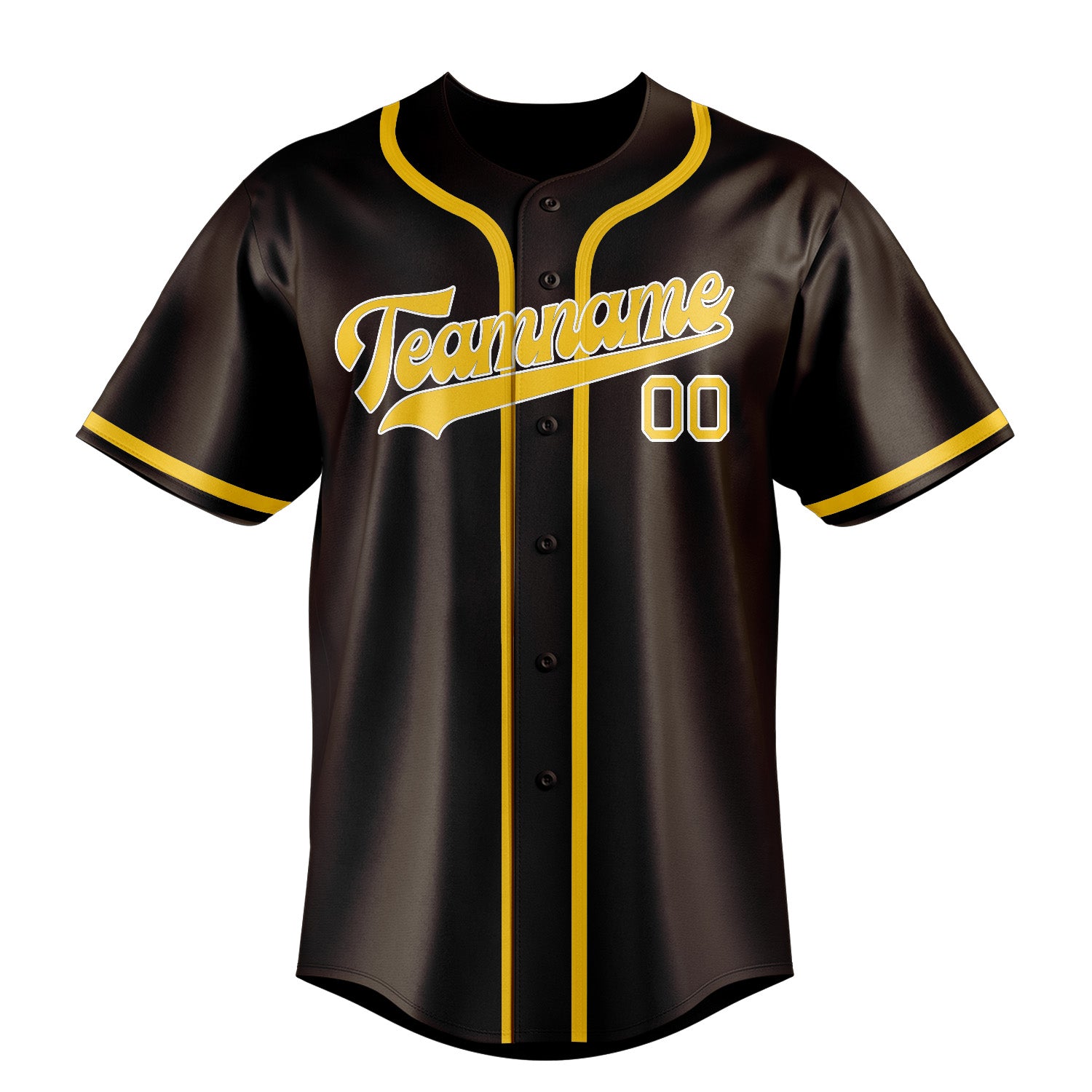 Benutzerdefiniertes Professionelles Braun Gold Baseballtrikot