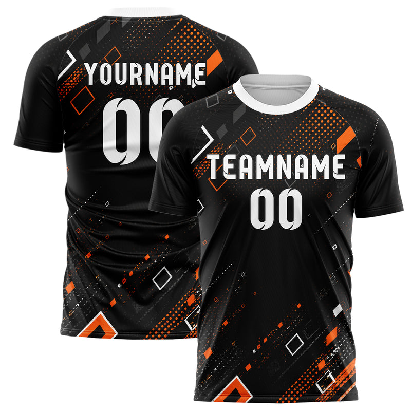 Schwarz dunkles Rauten radialer Center Fade Design 01-0169 individuelles Fußballtrikot main