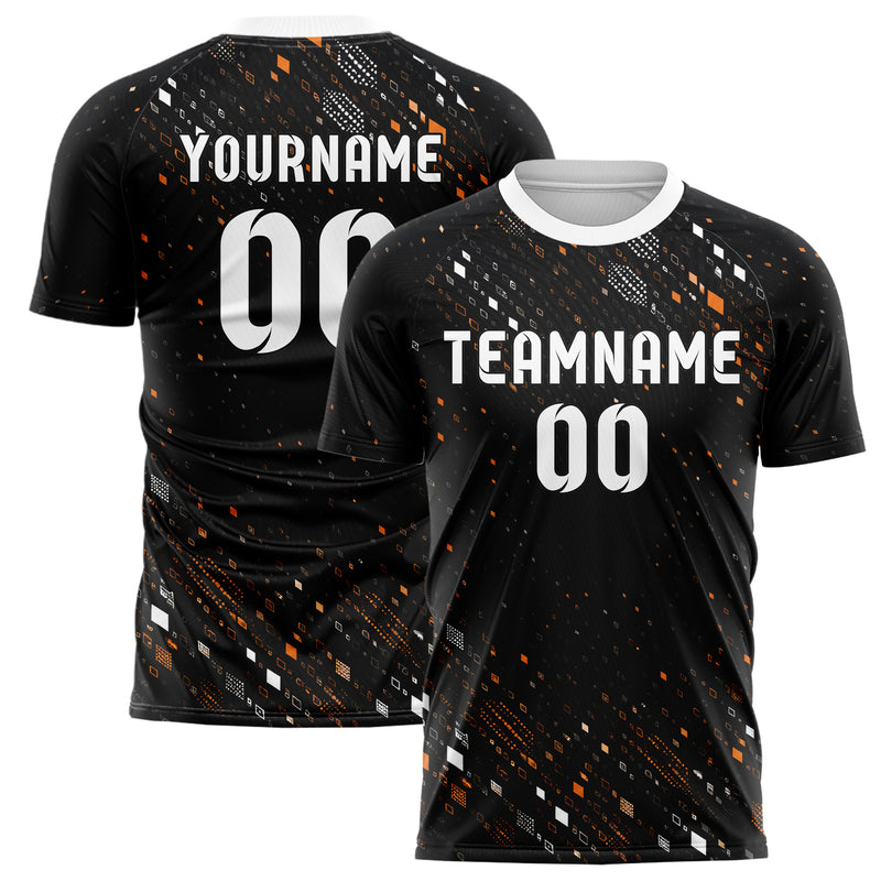 Schwarz dunkles Rauten radialer Center Fade Design 01-0289 individuelles Fußballtrikot main