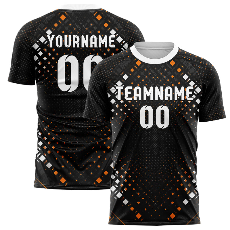 Schwarz dunkles Rauten Micro to Macro Gradient Design 01-0412 individuelles Fußballtrikot main
