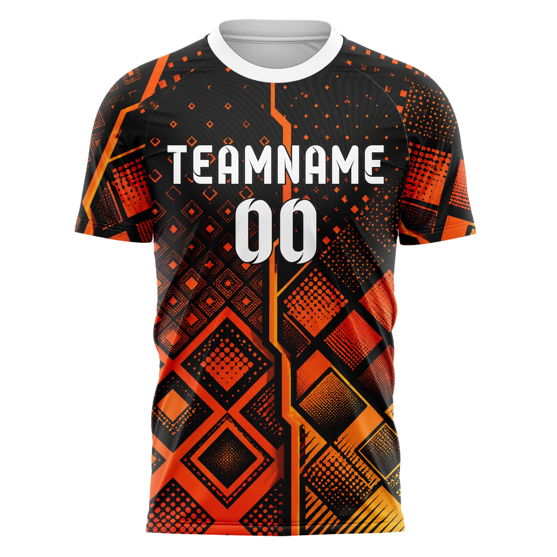 Schwarz dunkles Rauten dichter Verlauf von unten Design 01-0143 individuelles Fußballtrikot front