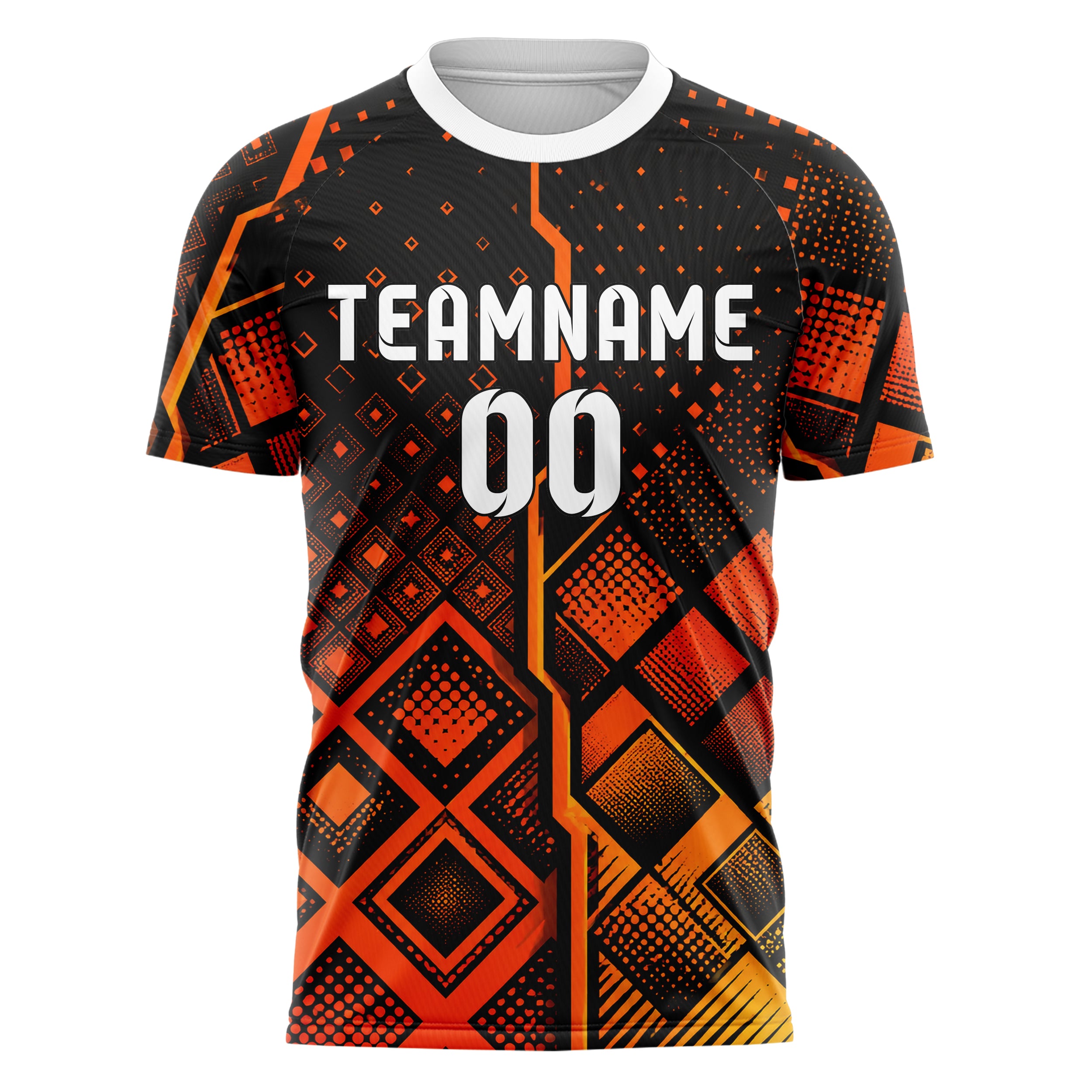 Schwarz dunkles Rauten dichter Verlauf von unten Design 01-0143 individuelles Fußballtrikot front