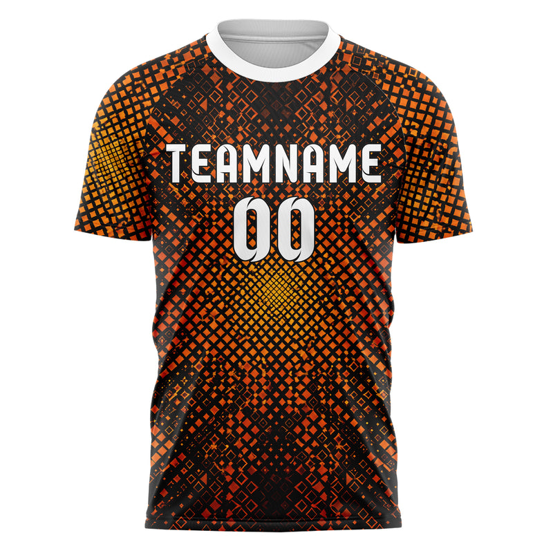 Schwarz dunkles Rauten radialer Center Fade Design 01-0161 individuelles Fußballtrikot front