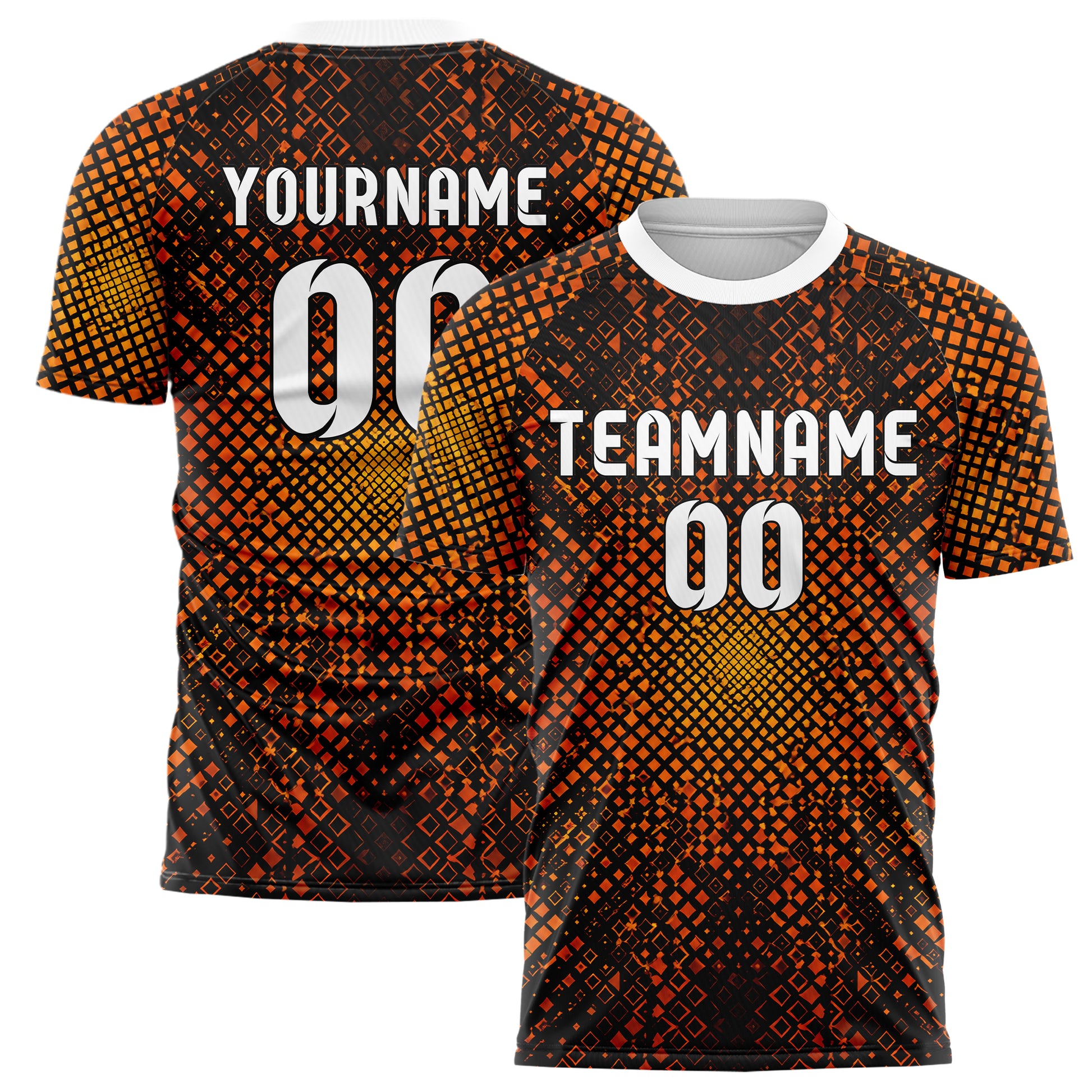 Schwarz dunkles Rauten radialer Center Fade Design 01-0161 individuelles Fußballtrikot main