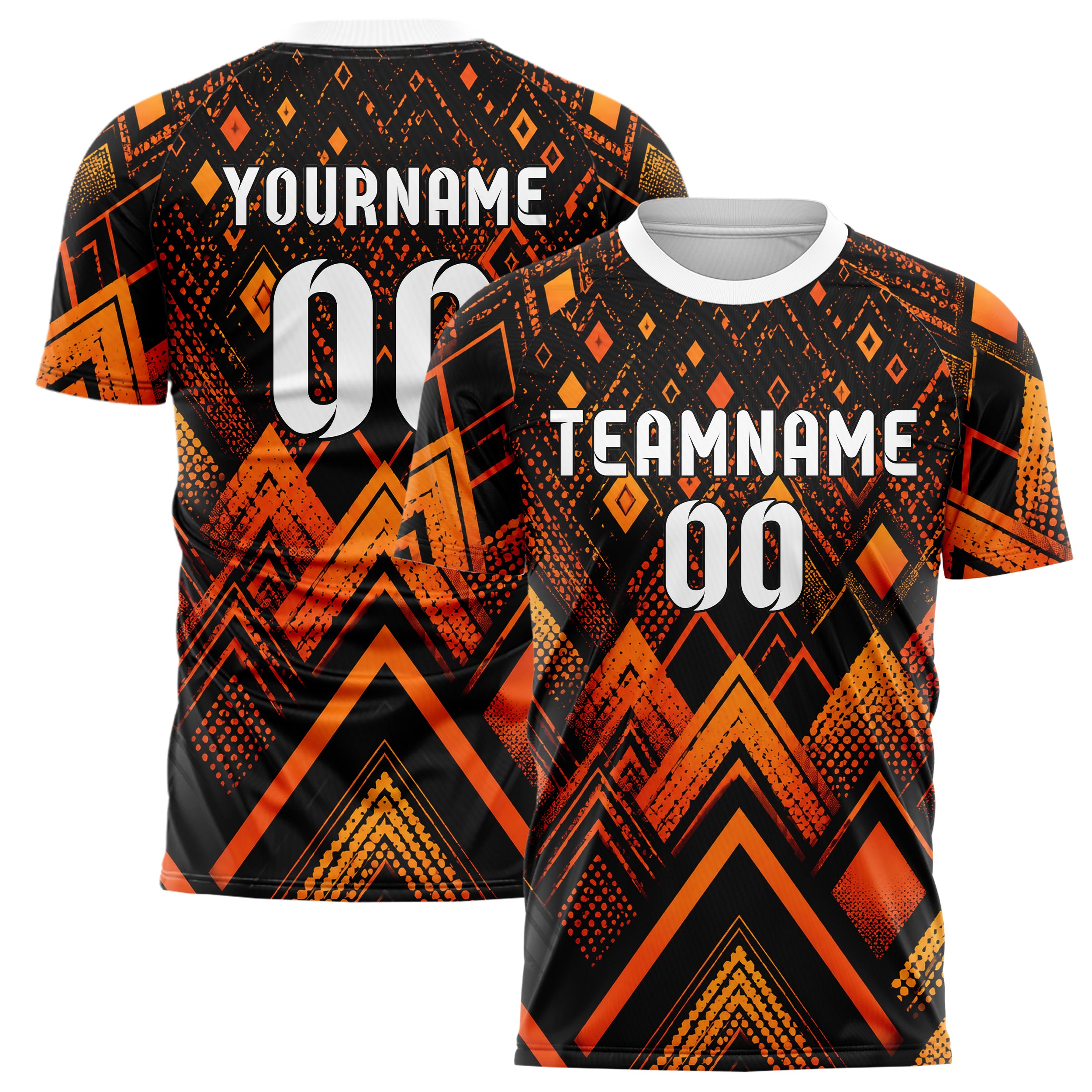 Schwarz dunkles Rauten radialer Center Fade Design 01-0281 individuelles Fußballtrikot main