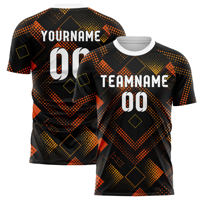 Schwarz dunkles Rauten diagonale Tessellation Design 01-0242 individuelles Fußballtrikot main