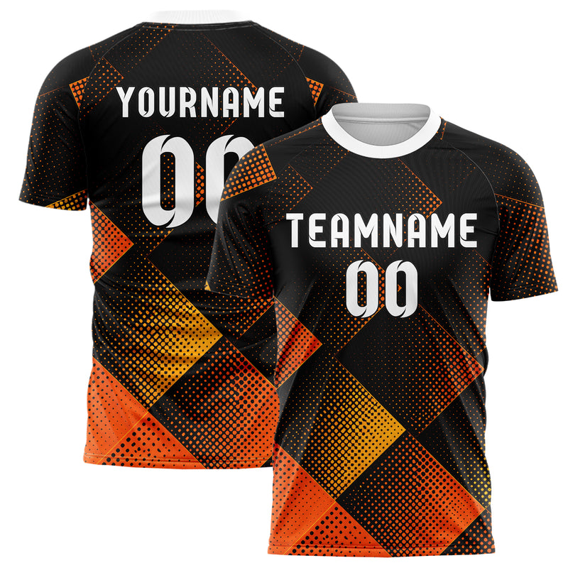 Schwarz dunkles Rauten diagonale Tessellation Design 01-0266 individuelles Fußballtrikot main