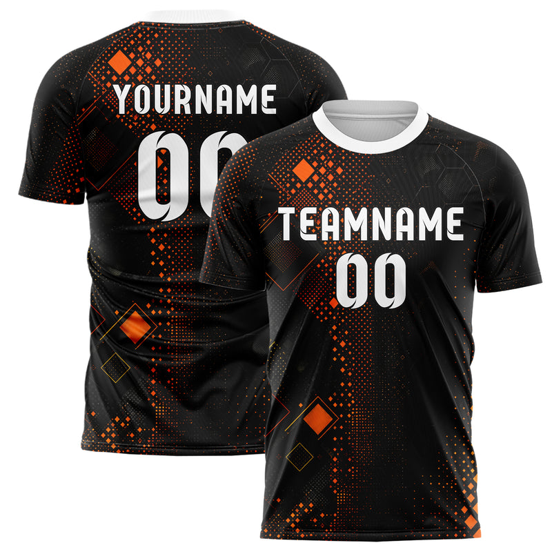 Schwarz dunkles Rauten Micro to Macro Gradient Design 01-0188 individuelles Fußballtrikot main