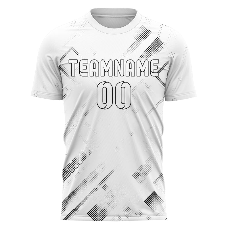 Weiss klassisches Rauten radialer Center Fade Design 01-0265 individuelles Fußballtrikot front
