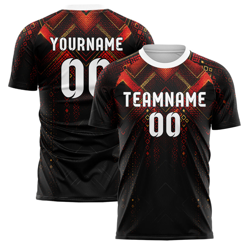 Schwarz dunkles Rauten dichter Verlauf von oben Design 01-0136 individuelles Fußballtrikot main