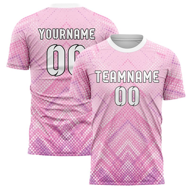 Hellrosa pastelliges Rauten dichter Verlauf von unten Design 01-0159 individuelles Fußballtrikot main