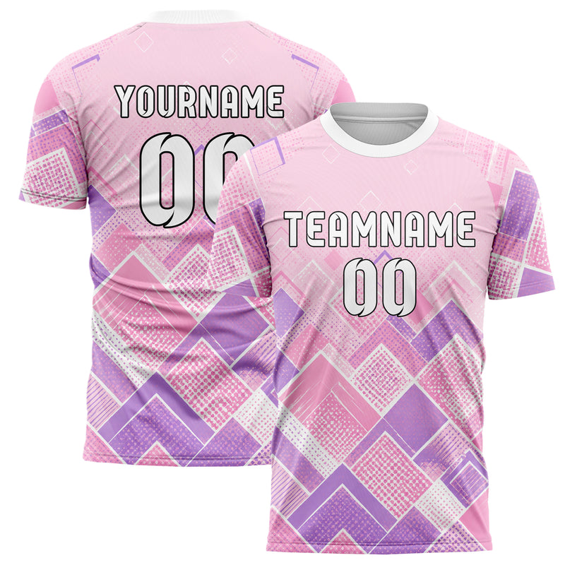 Hellrosa pastelliges Rauten dichter Verlauf von unten Design 01-0351 individuelles Fußballtrikot main