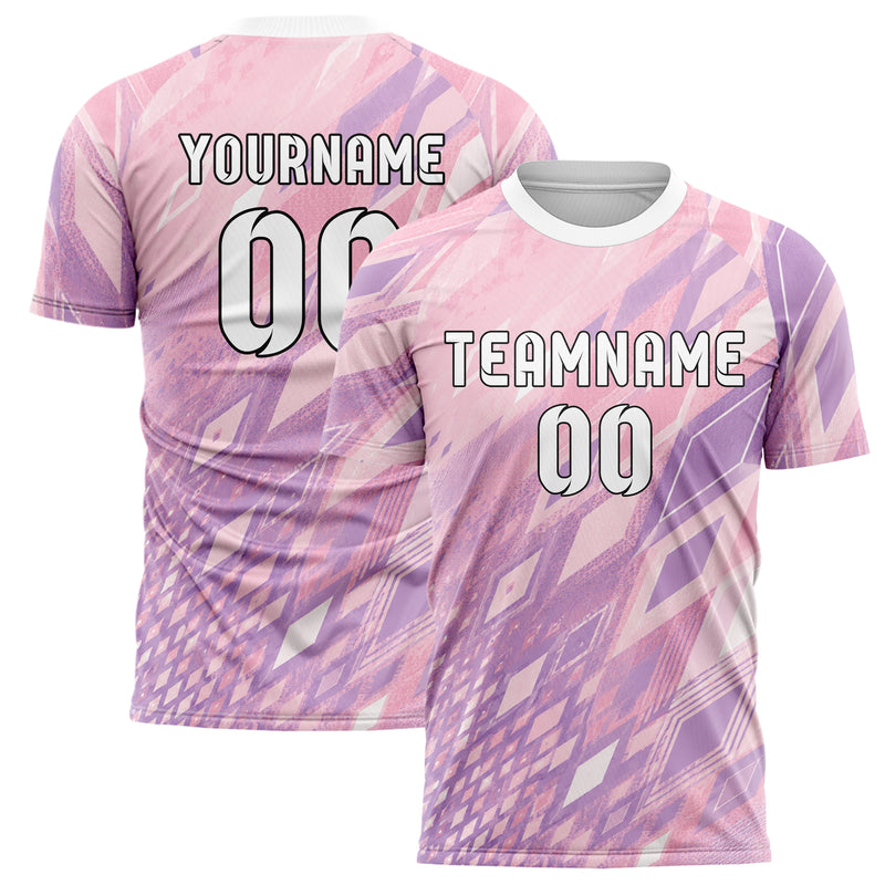 Hellrosa pastelliges Rauten Micro to Macro Gradient Design 01-0420 individuelles Fußballtrikot main