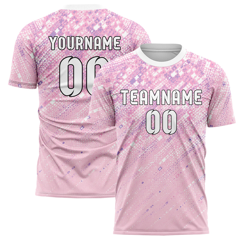 Hellrosa pastelliges Rauten dichter Verlauf von oben Design 01-0024 individuelles Fußballtrikot main