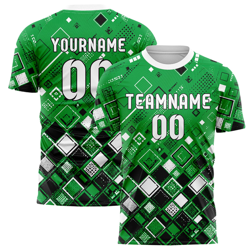 Kellygruen klassisches Rauten dichter Verlauf von unten Design 01-0031 individuelles Fußballtrikot main
