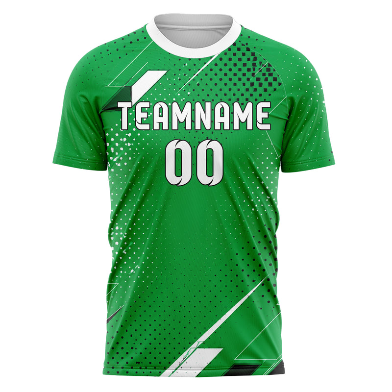 Kellygruen klassisches Rauten radialer Center Fade Design 01-0193 individuelles Fußballtrikot front
